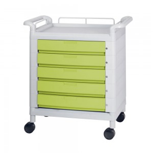 구로메디칼 > 간호비품(Nursing Appliance)  > 대경카트 DKCT-DC205(그레이그린) 웨건 왜건 드레싱카트 의료용카트 드레싱카 응급카트 병원카트