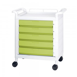 구로메디칼 > 간호비품(Nursing Appliance)  > 대경카트 DKCT-DC205(화이트그린) 웨건 왜건 드레싱카트 의료용카트 드레싱카 응급카트 병원카트